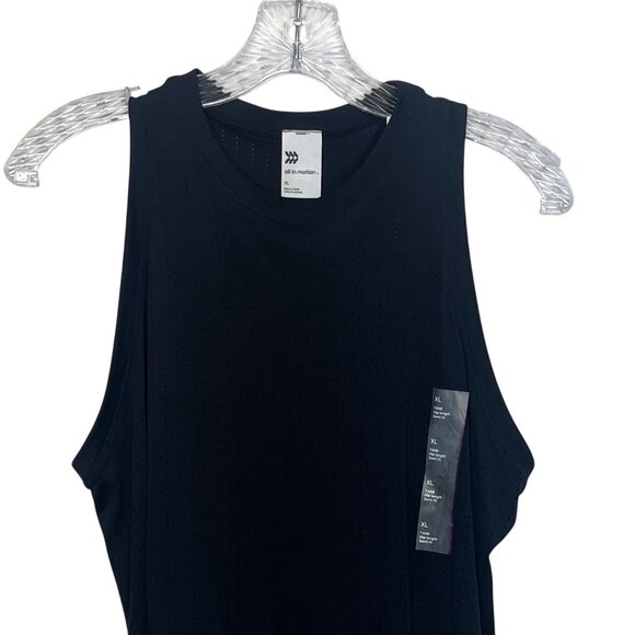All In Motion Mesh Seamless Tank Top Semi Fit Activewear Black Size XL - Picture 3 of 11